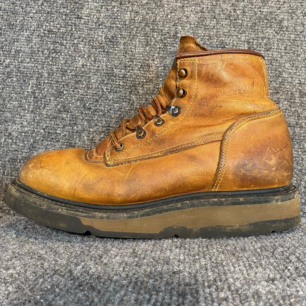 Vintage 90s Red Wing 2247 Comfort Force Brown Steel Toe Boots Men 8.5 Insoles